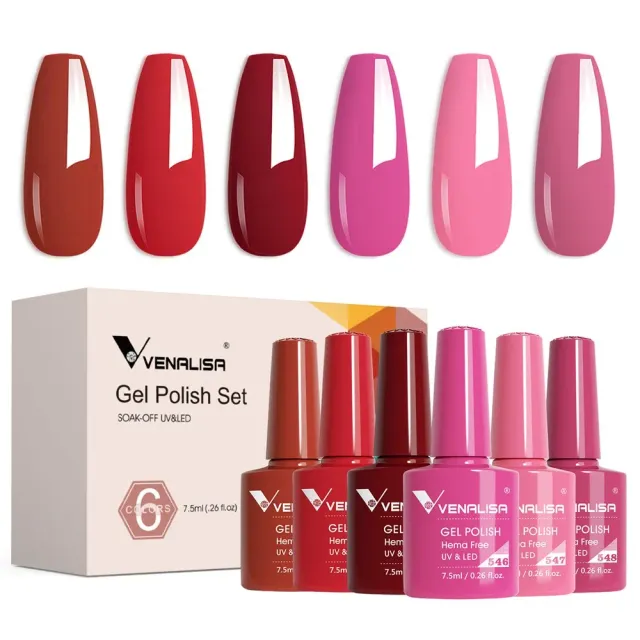Venalisa Scarlet Rose Kit Smalto Gel 6x7,5ml Rosso