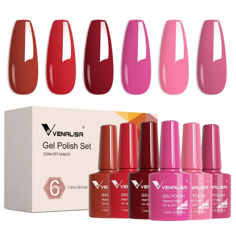 Venalisa Scarlet Rose Kit Smalto Gel 6x7,5ml Rosso