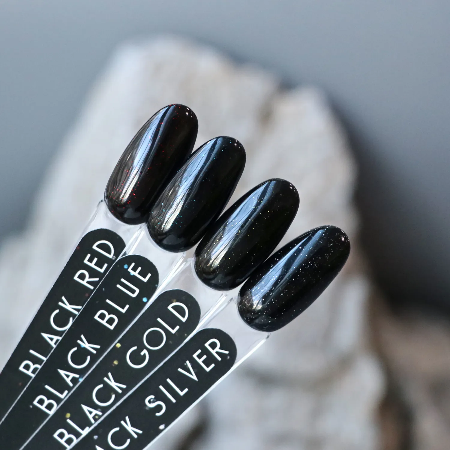 Komilfo Black Silver smalto semipermanente 8ml nero glitter