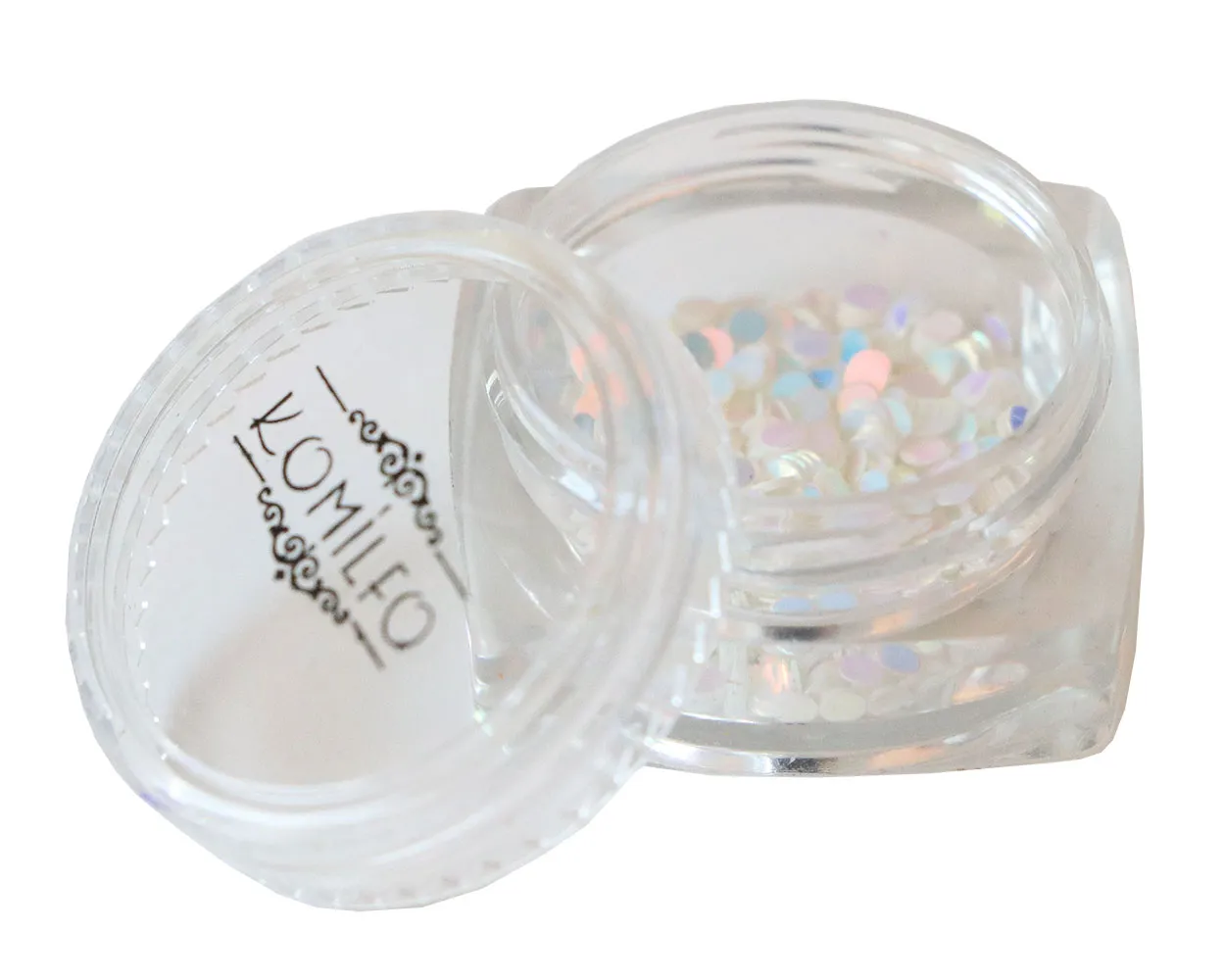Komilfo Disco Design 039 paillettes unghie 1 g argento-blu 2 mm