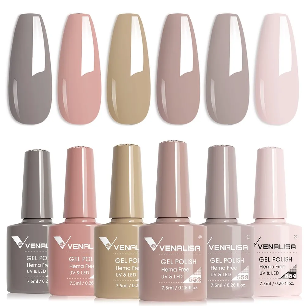 Venalisa Chic Mist set 6 smalti gel semipermanente hema free