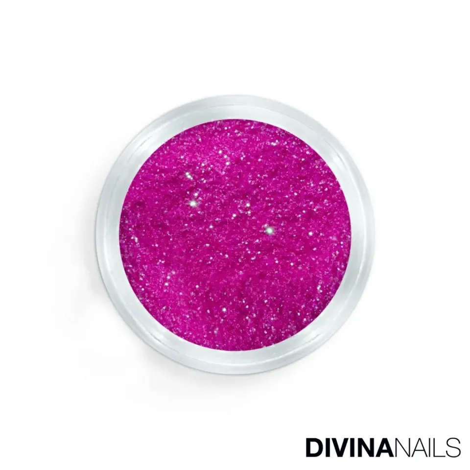 Diva Nails Crystal Holo Fucsia polvere glitter unghie 2g olografico