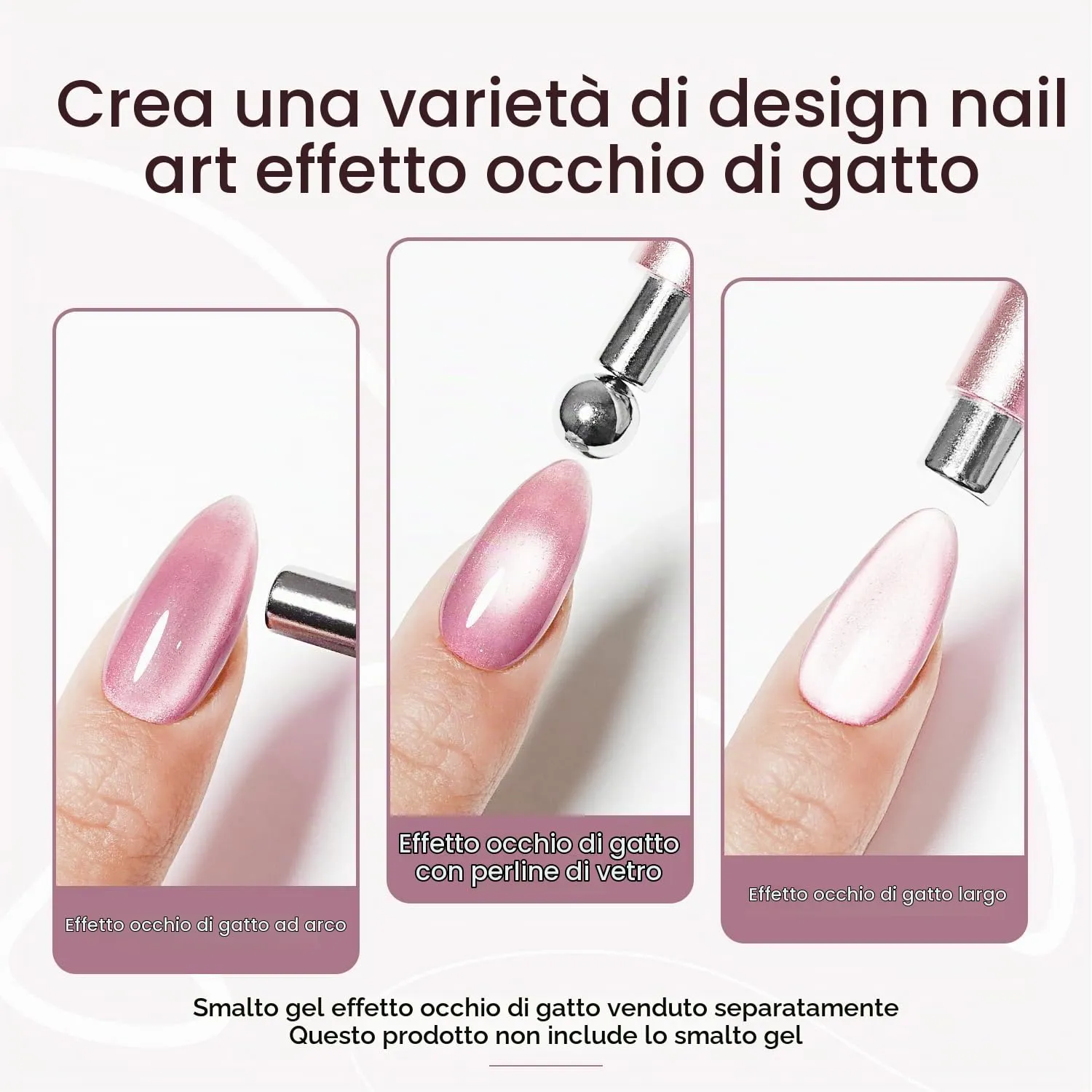 Jodsone Magnete Unghie 3-in-1 Cat Eye Rose-Magnet