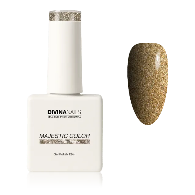 Diva Nails Majestic Color 25 Champagne semipermanente 12ml oro