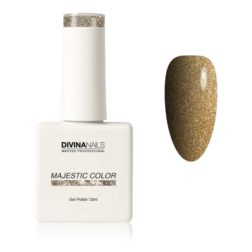 Diva Nails Majestic Color 25 Champagne semipermanente 12ml oro
