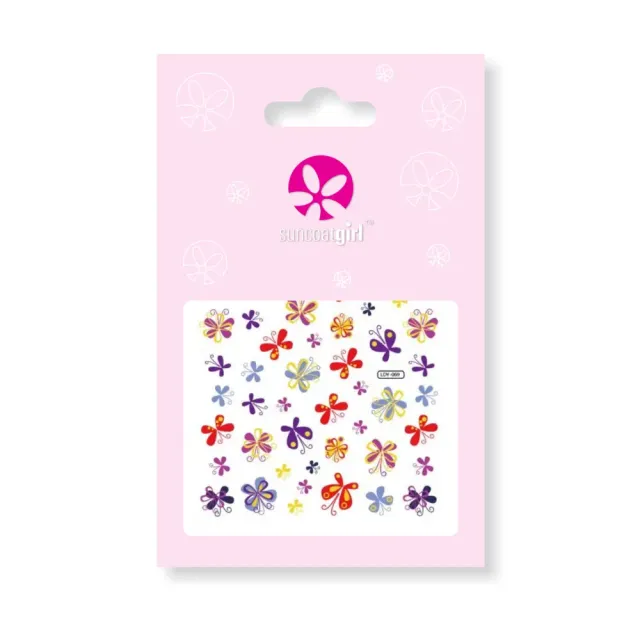 Suncoatgirl Flutter Fancy sticker unghie farfalle