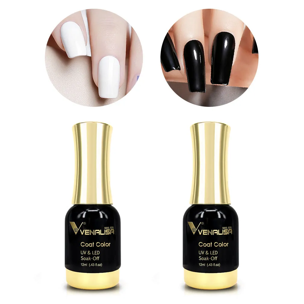 Venalisa Black & White smalto semipermanente set 2x12ml coprente