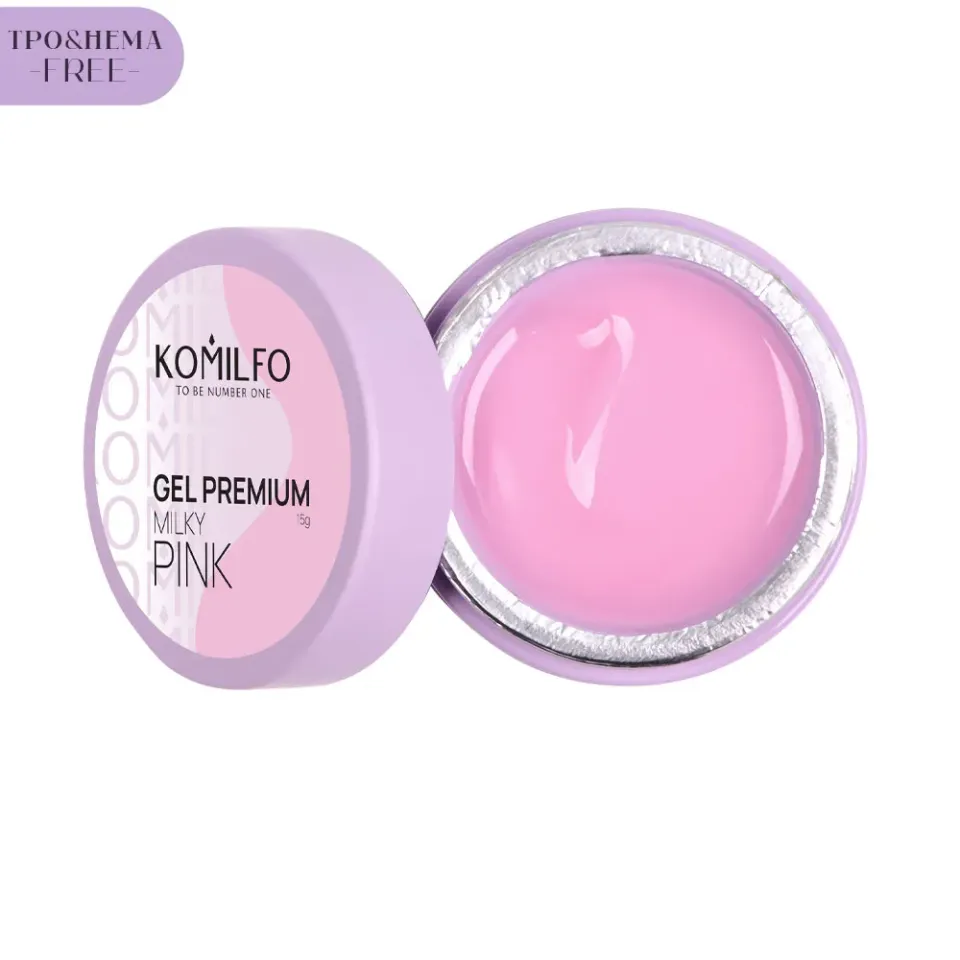 Komilfo Gel Premium Milky Pink gel costruttore 15 g HEMA free