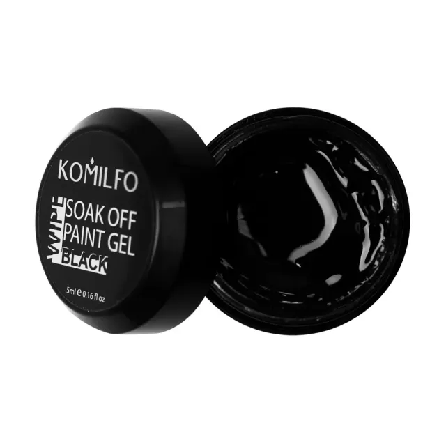Komilfo Gel Paint 001 gel pittura nero 5 ml alta coprenza