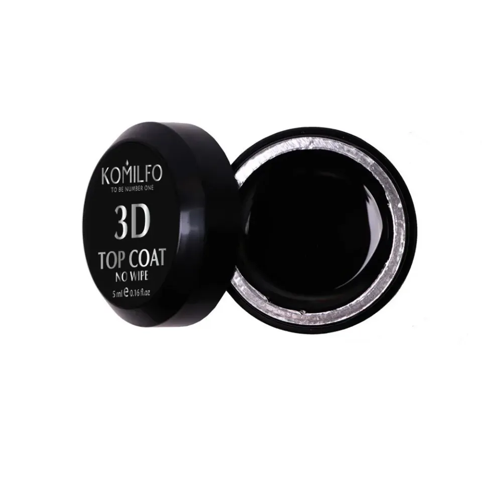 Komilfo 3D Top Gel No Wipe top unghie 5 ml senza dispersione