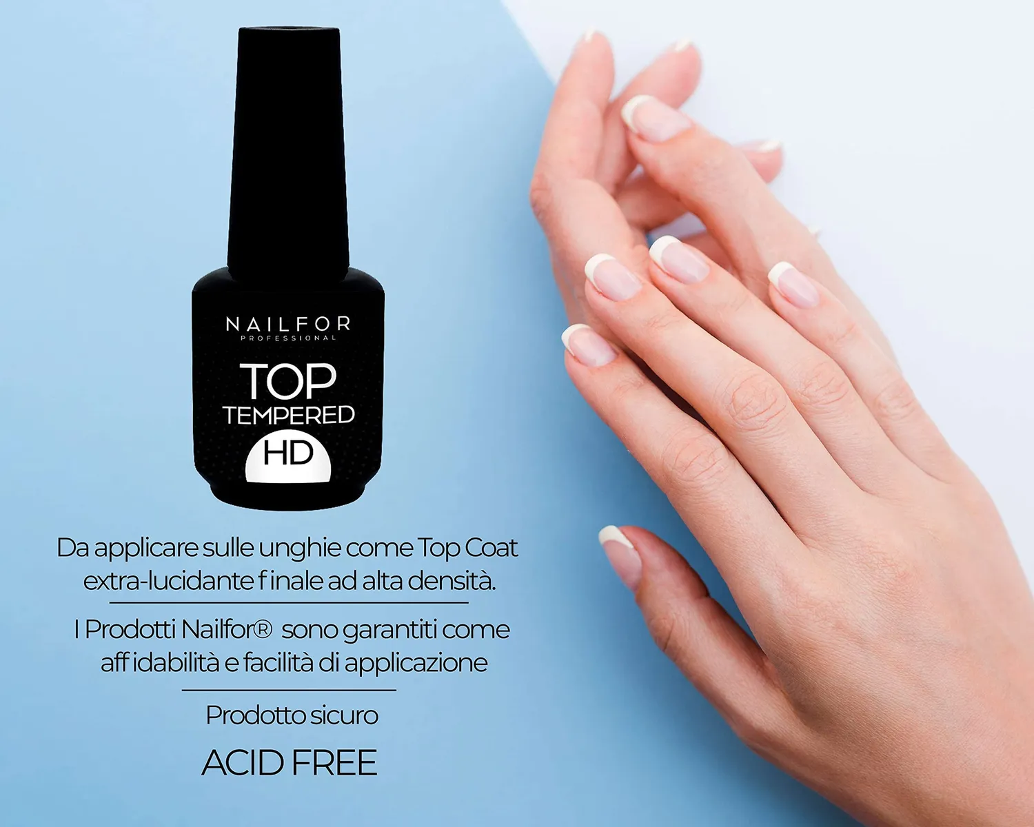 Nailfor Tempered HD Top Coat sigillante 15 ml lucido