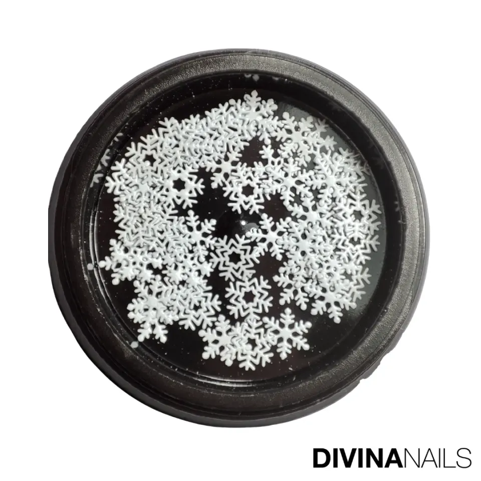 Diva Nails Snow Flakes Silver fiocchi neve argento nail art