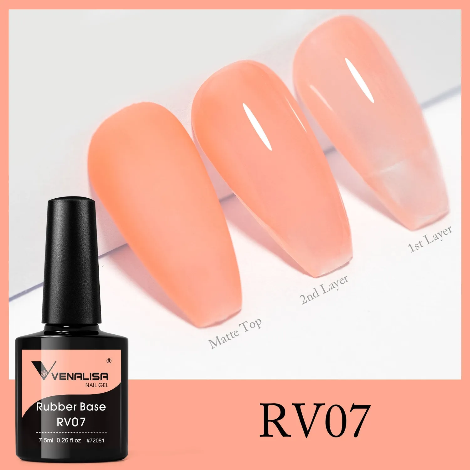 Venalisa Rubber Base Gel Semipermanente 7,5ml Nude