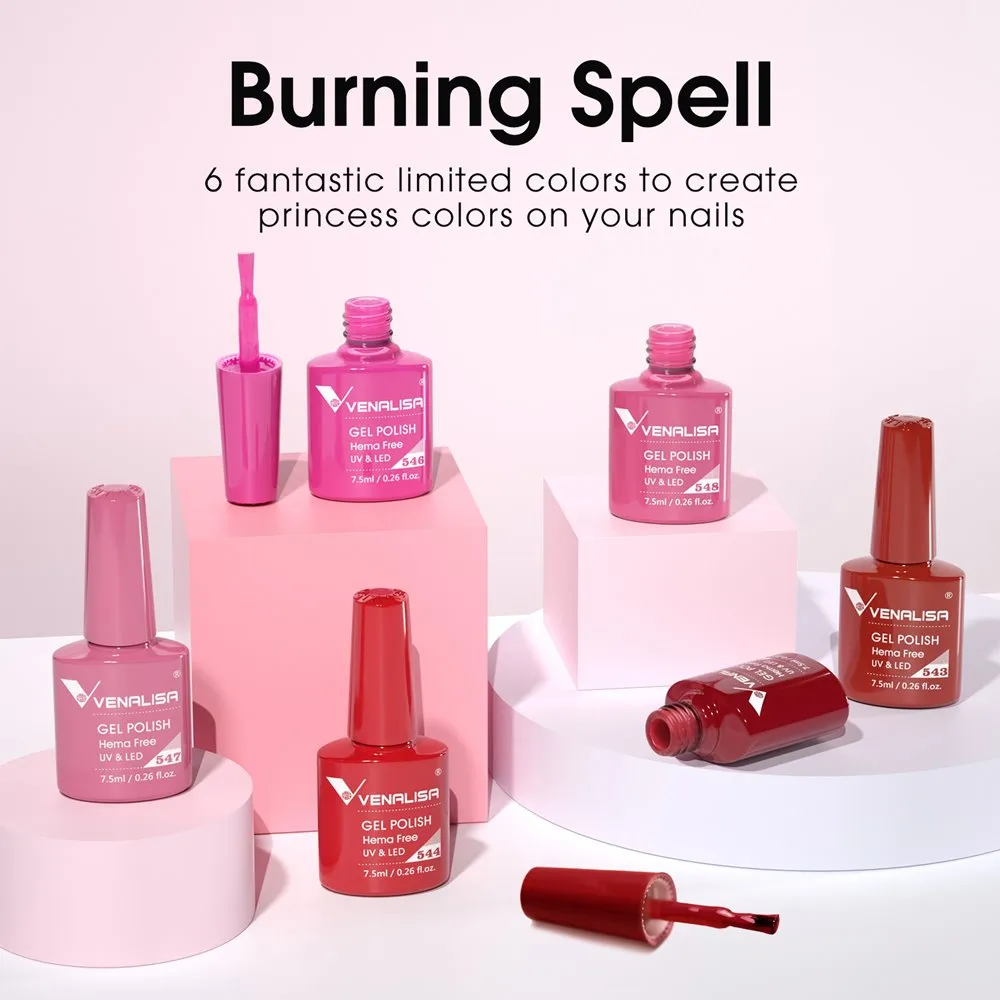 Venalisa Scarlet Rose Kit Smalto Gel 6x7,5ml Rosso