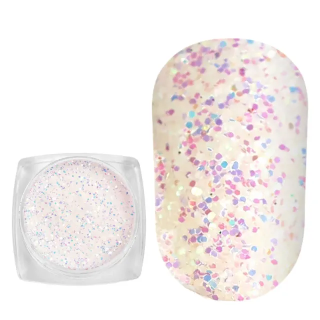 Komilfo Glitter 002 decorazione unghie fotocromatica bianco blu 2,5 g