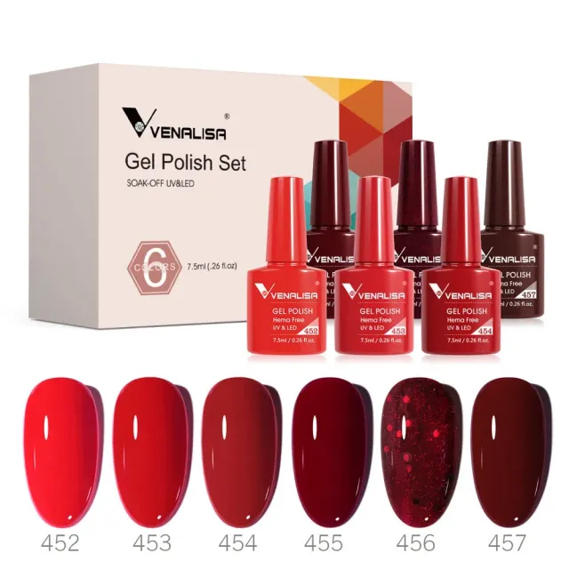 Venalisa Xmas Red 2205 smalto gel 6 pezzi rosso