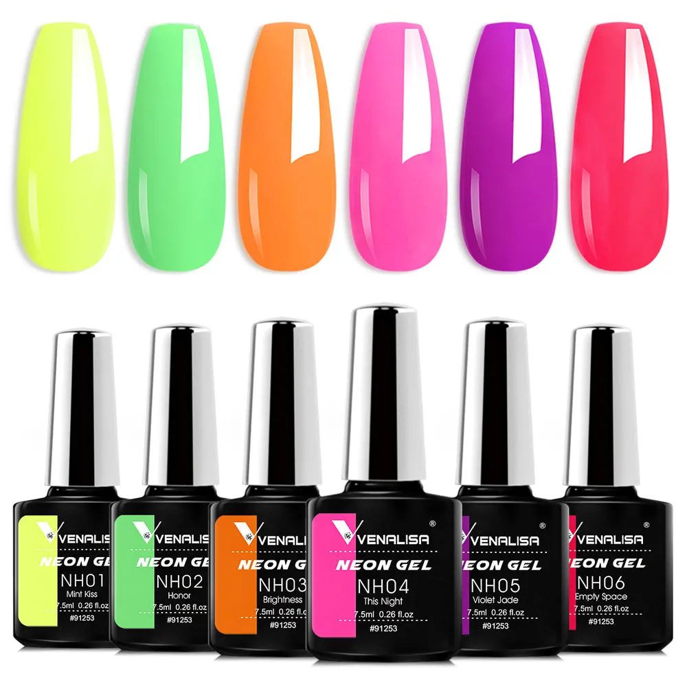Venalisa Set 6 smalti gel 7,5ml colori assortiti TPO free
