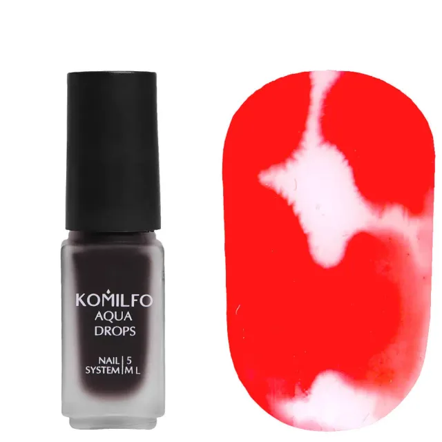 Komilfo Aqua Drops Red 005 inchiostro unghie 5 ml