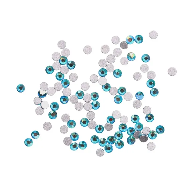 Komilfo strass unghie Blue Zircon AB misura 4 100 pz