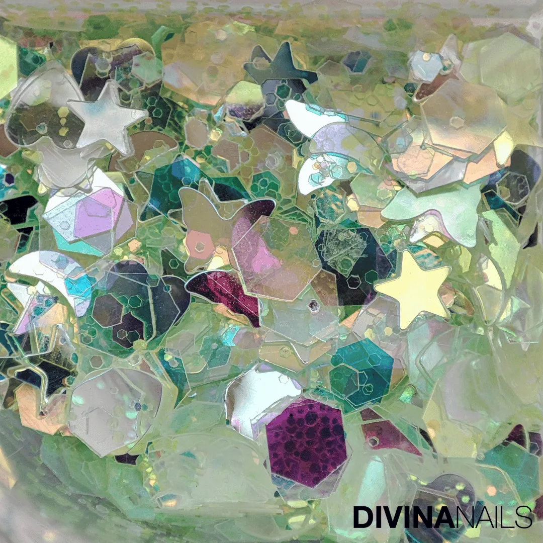 Diva Nails Diamond Holo Funky Town set glitter unghie 12x2g