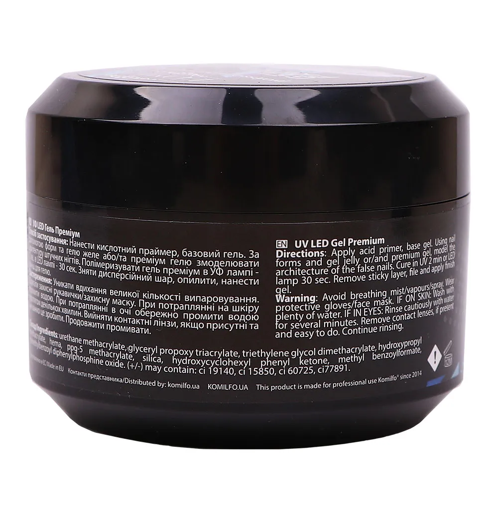 Komilfo Gel Premium Milky White gel unghie bianco latte 50 g