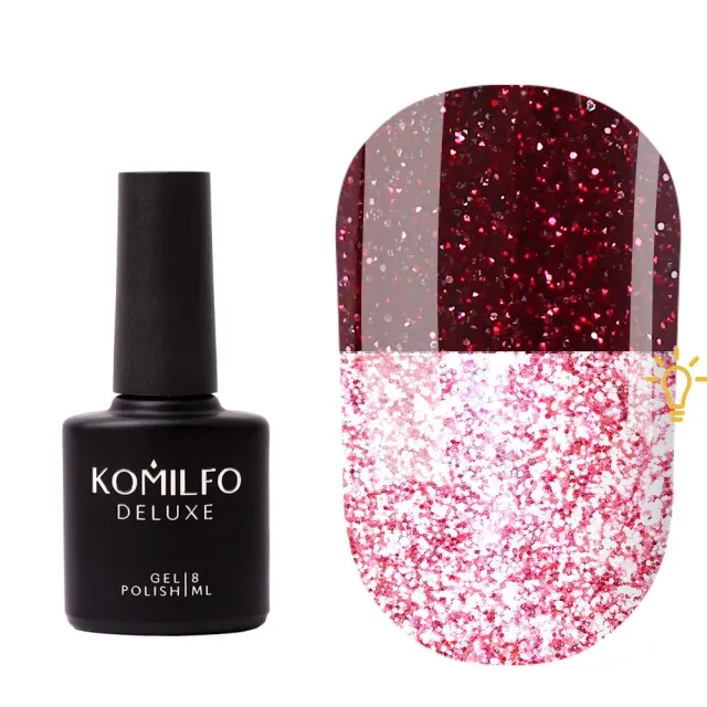Komilfo Luminous Base 007 base semipermanente 8 ml rosso riflettente