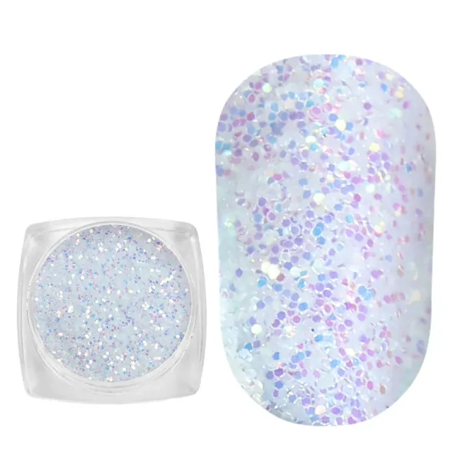Komilfo 007 paillettes unghie 2,5 g blu/viola fotocromatico 0,4 mm