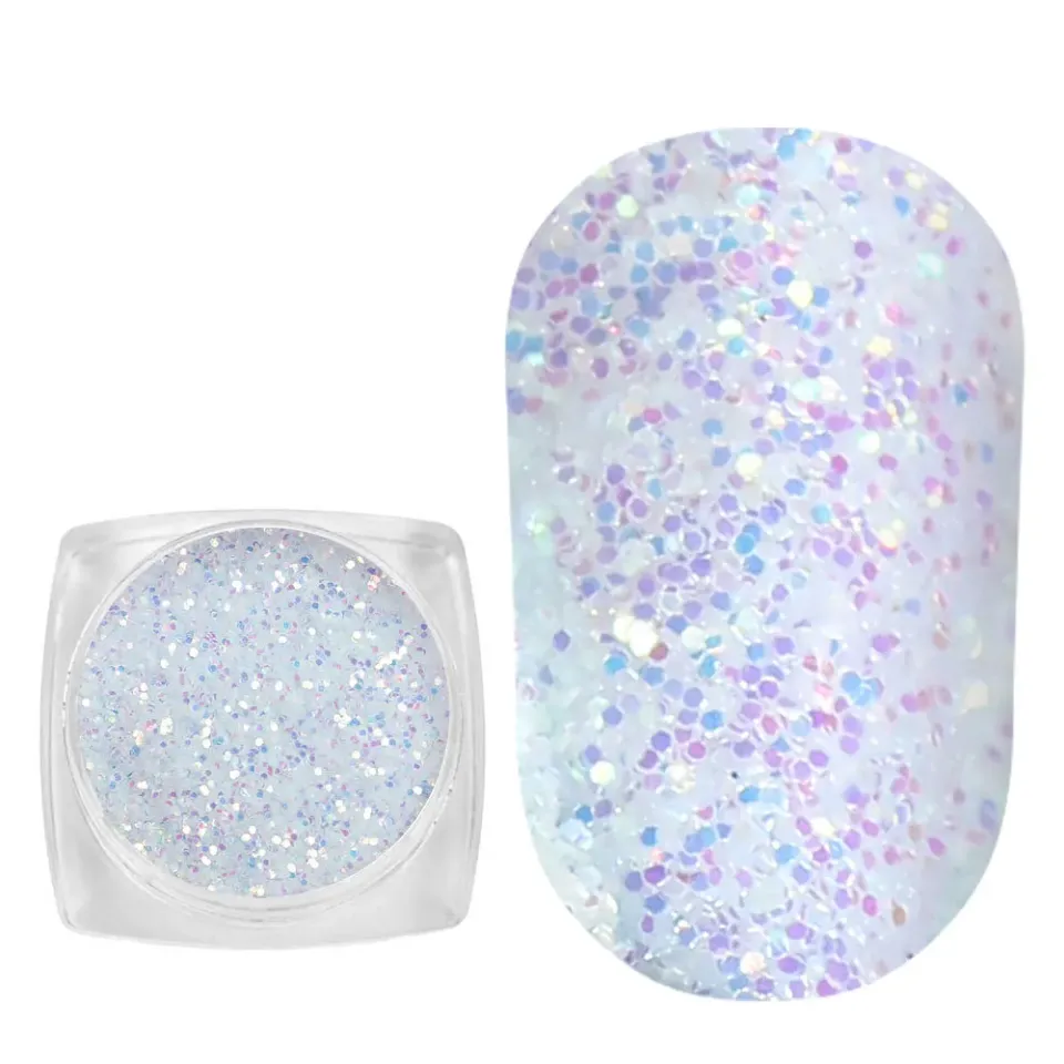 Komilfo 007 paillettes unghie 2,5 g blu/viola fotocromatico 0,4 mm