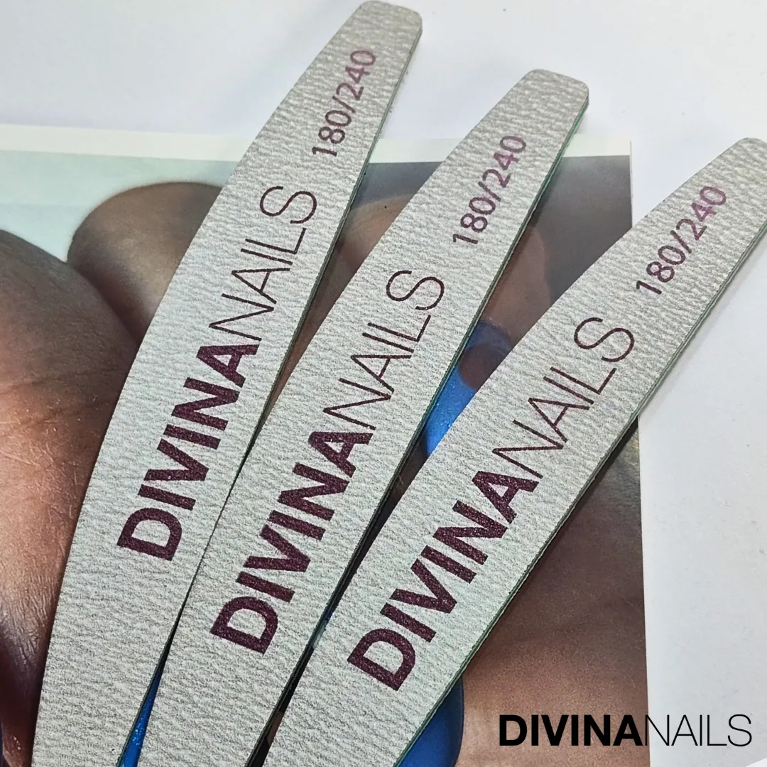 Diva Nails Lima mezzaluna 180/240 bilaterale 25 pezzi opaca