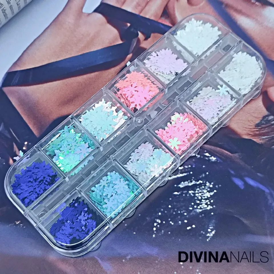Diva Nails Diamond Holo Rainbow Snowflakes fiocchi neve 2g