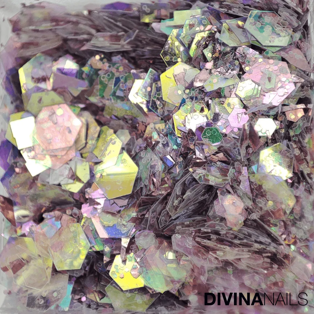 Diva Nails Diamond Holo Mermaid Hexagon glitter 2g olografico