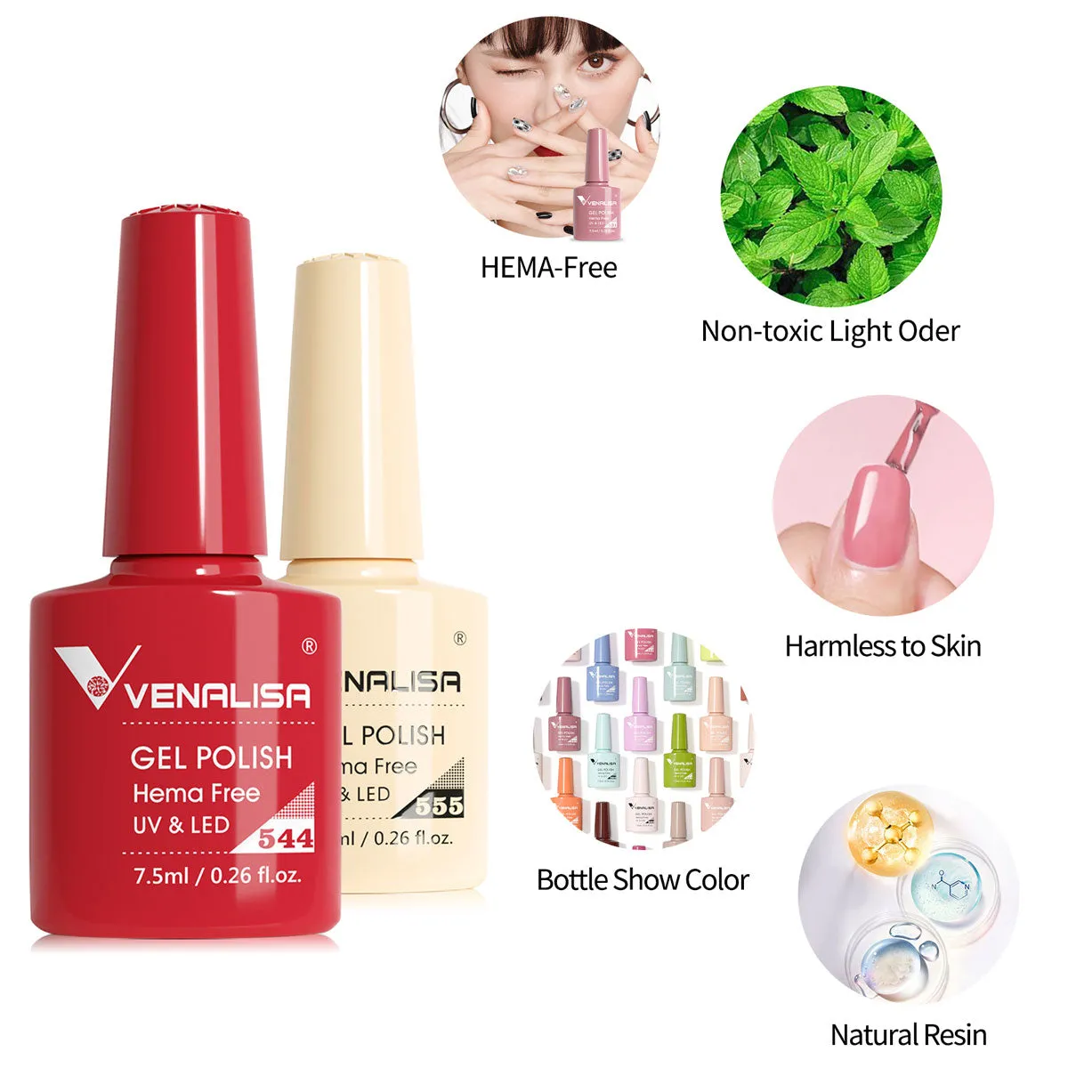 Venalisa VIP5 Kit Smalti Gel 60 Colori Hema Free