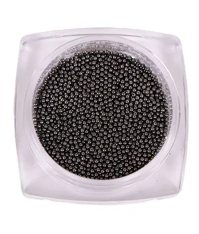 Komilfo microperle metallo decorazione unghie 0,8 mm nero 6 g