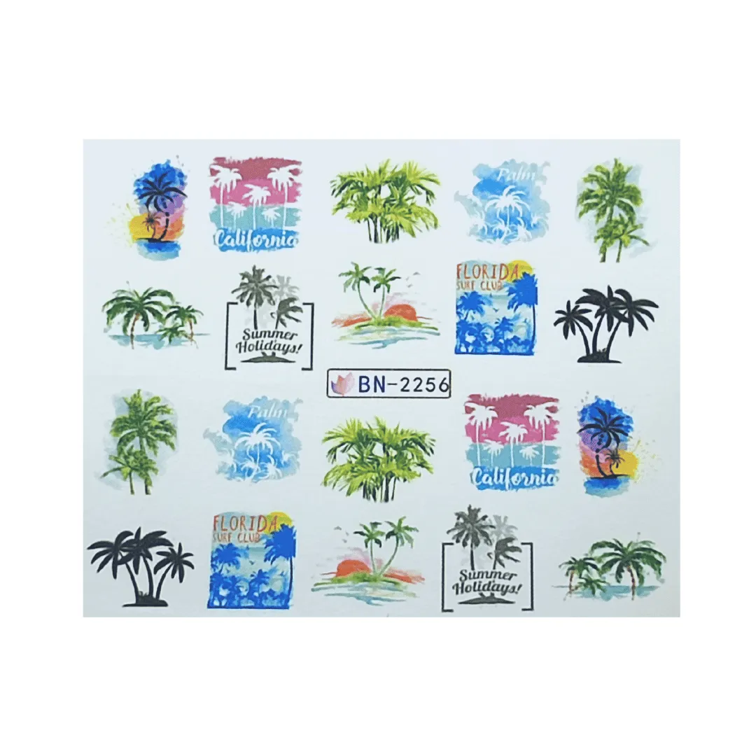 Diva Nails Water Decal Miami Vice stickers unghie 12pz