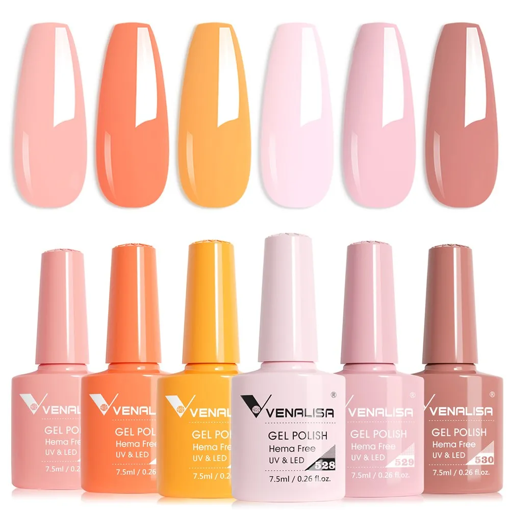 Venalisa Sunset Glow smalti semipermanenti 6x7,5ml HEMA free