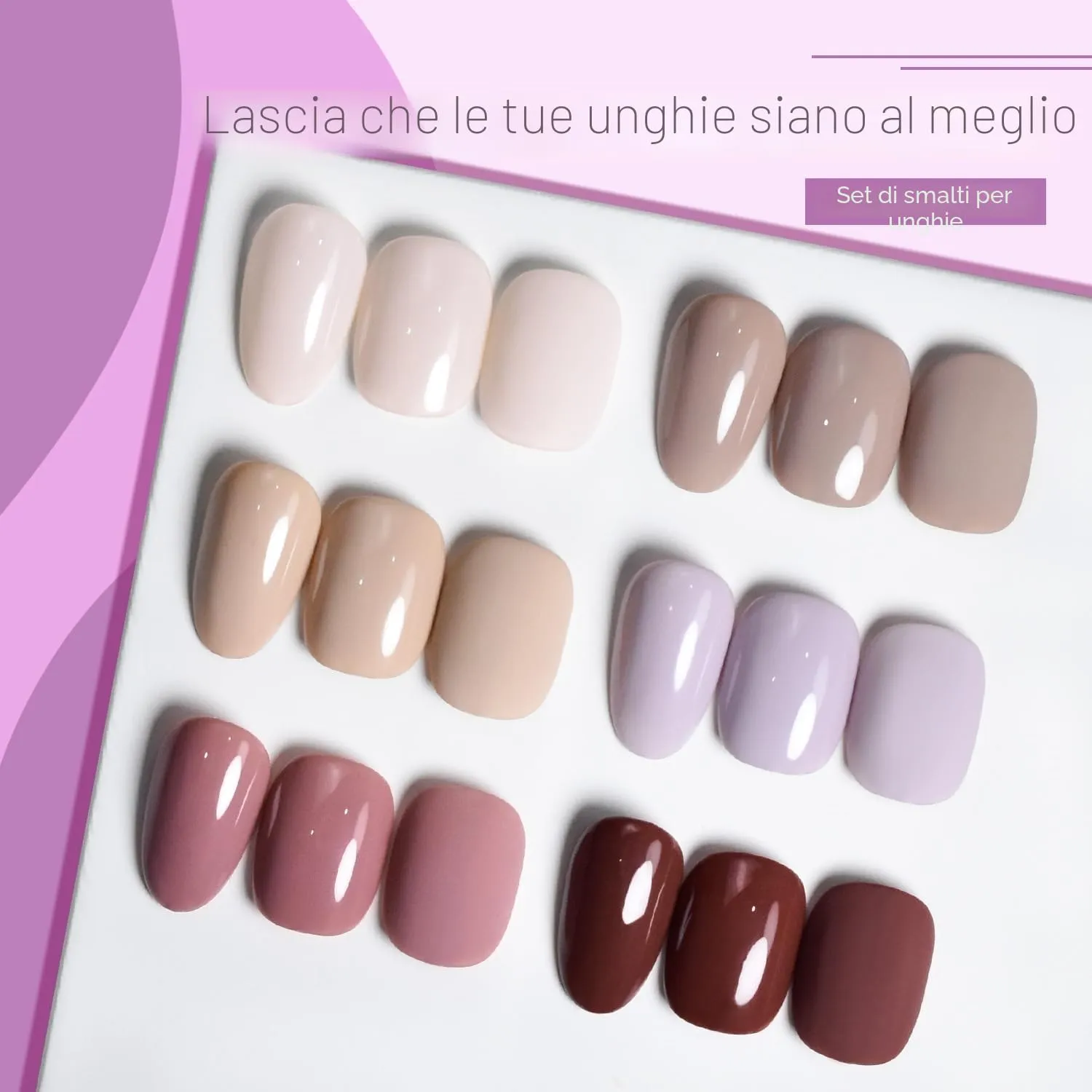 Jodsone 6NPS-04 set smalto nude 6x10ml marrone viola