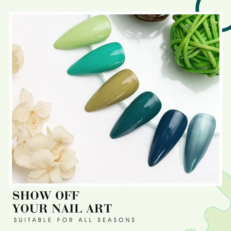 Venalisa Green 6 Colors set smalti semipermanenti 6x7,5ml verde