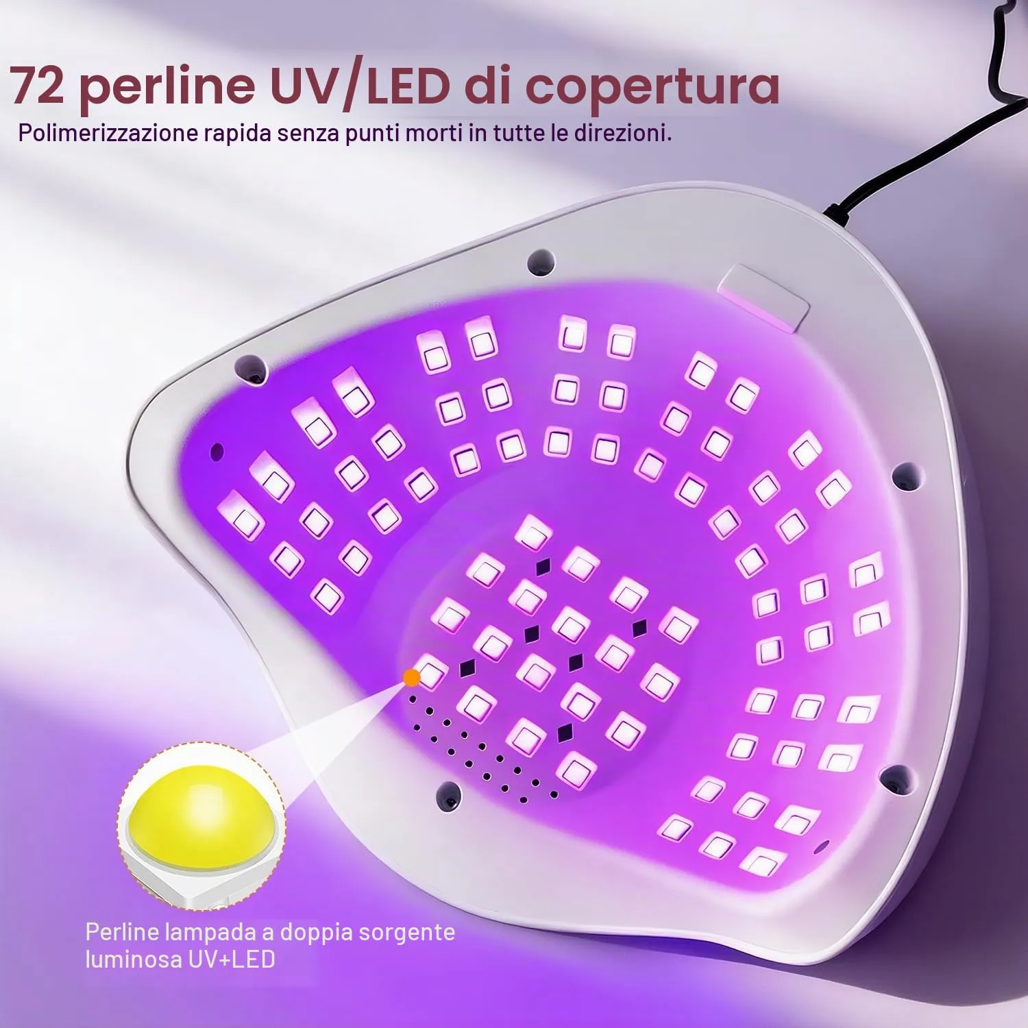 Jodsone X20 lampada unghie UV LED 320W 72 LED professionale