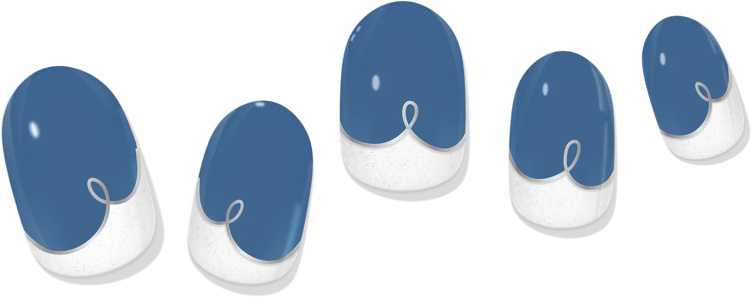Lauren B Beauty Malibu Coastline Cobalt nail wraps gel blu