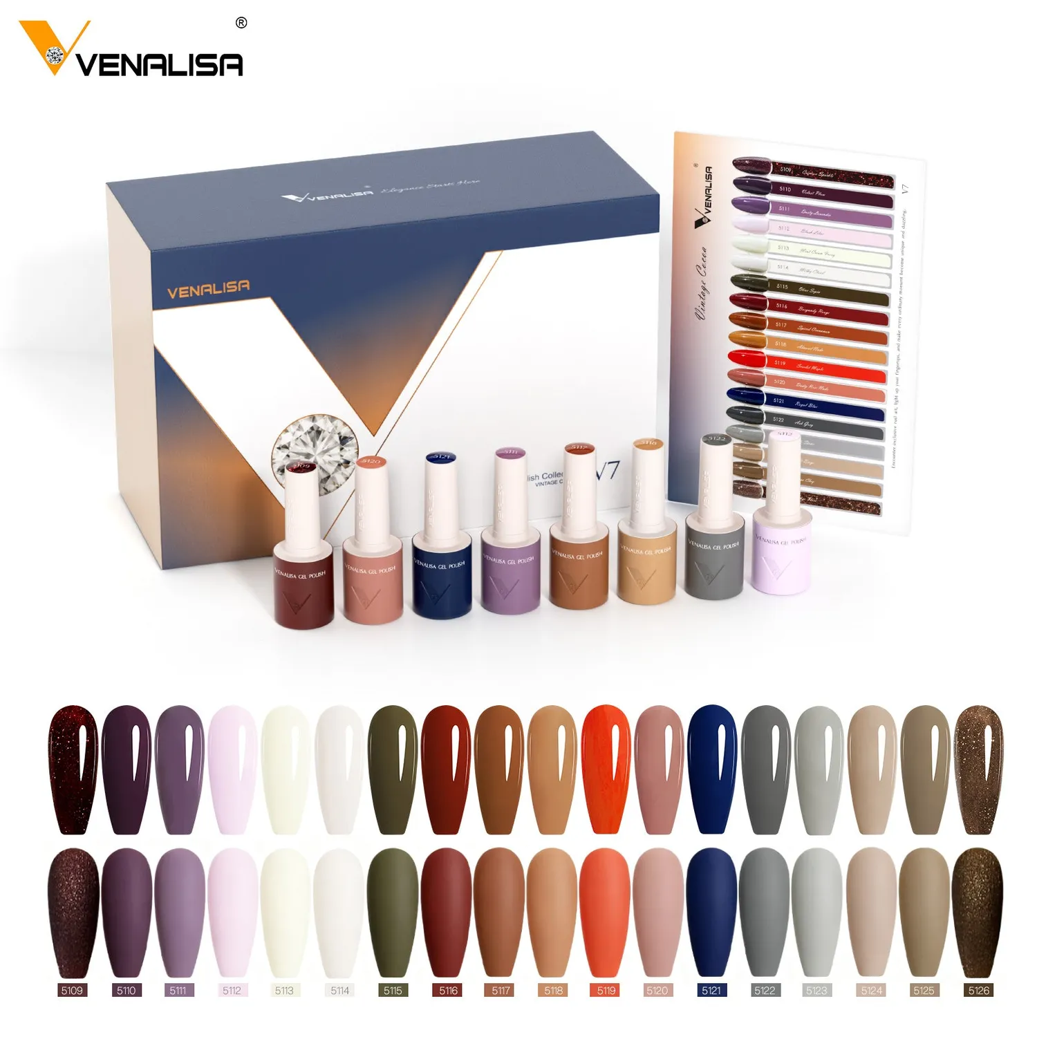 Venalisa V7 Kit Smalto Gel 22 Pezzi Coprente