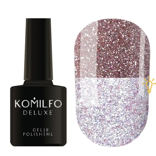 Komilfo Luminous L004 smalto semipermanente beige riflettente 8 ml