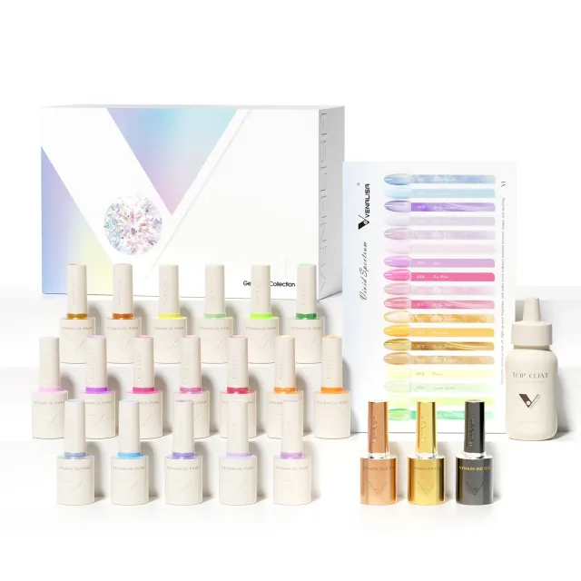 Venalisa V1 set 22 smalti semipermanenti 10ml 3 effetti