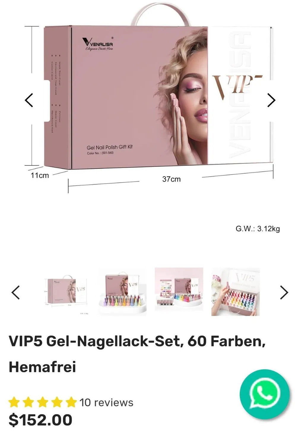 Venalisa VIP5 Kit Smalti Gel 60 Colori Hema Free