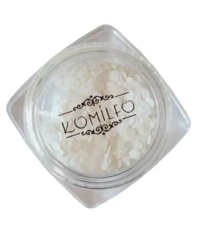 Komilfo Disco Design 035 decorazione unghie 1 g bianco