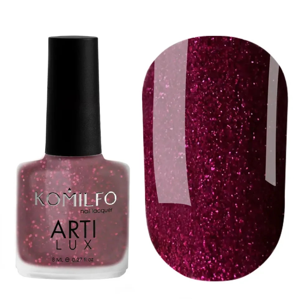 Komilfo ArtiLux 024 smalto unghie bordeaux microshimmer 8 ml