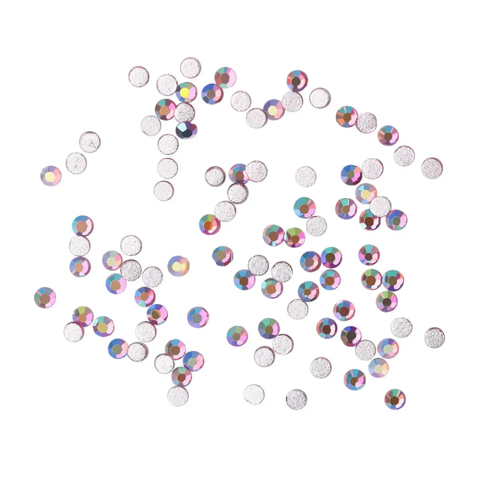 Komilfo Rhinestones strass unghie Rose AB misura 3 da 100 pz
