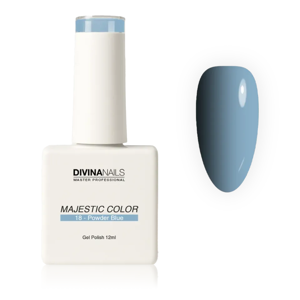 Diva Nails Majestic Color 18 Powder Blue semipermanente 12ml