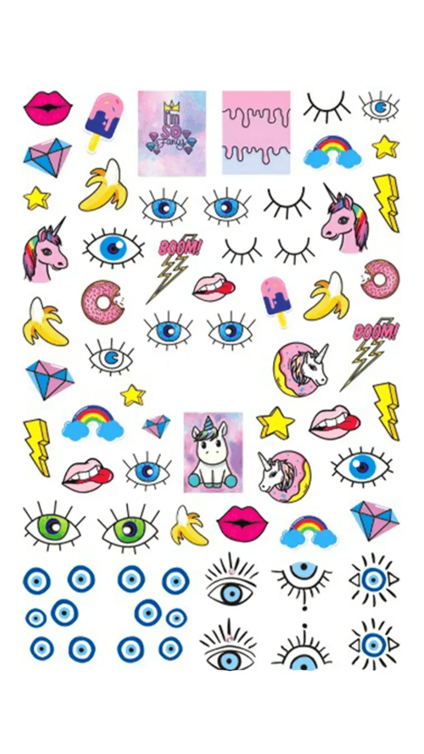 Diva Nails Stickers Cartoon adesivi unghie nail art facili