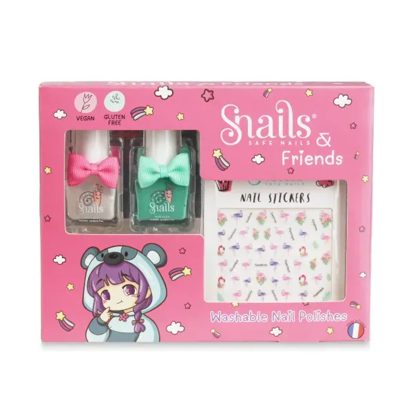 Snails & Friends Flamingo Fiesta set smalti bambini lavabili