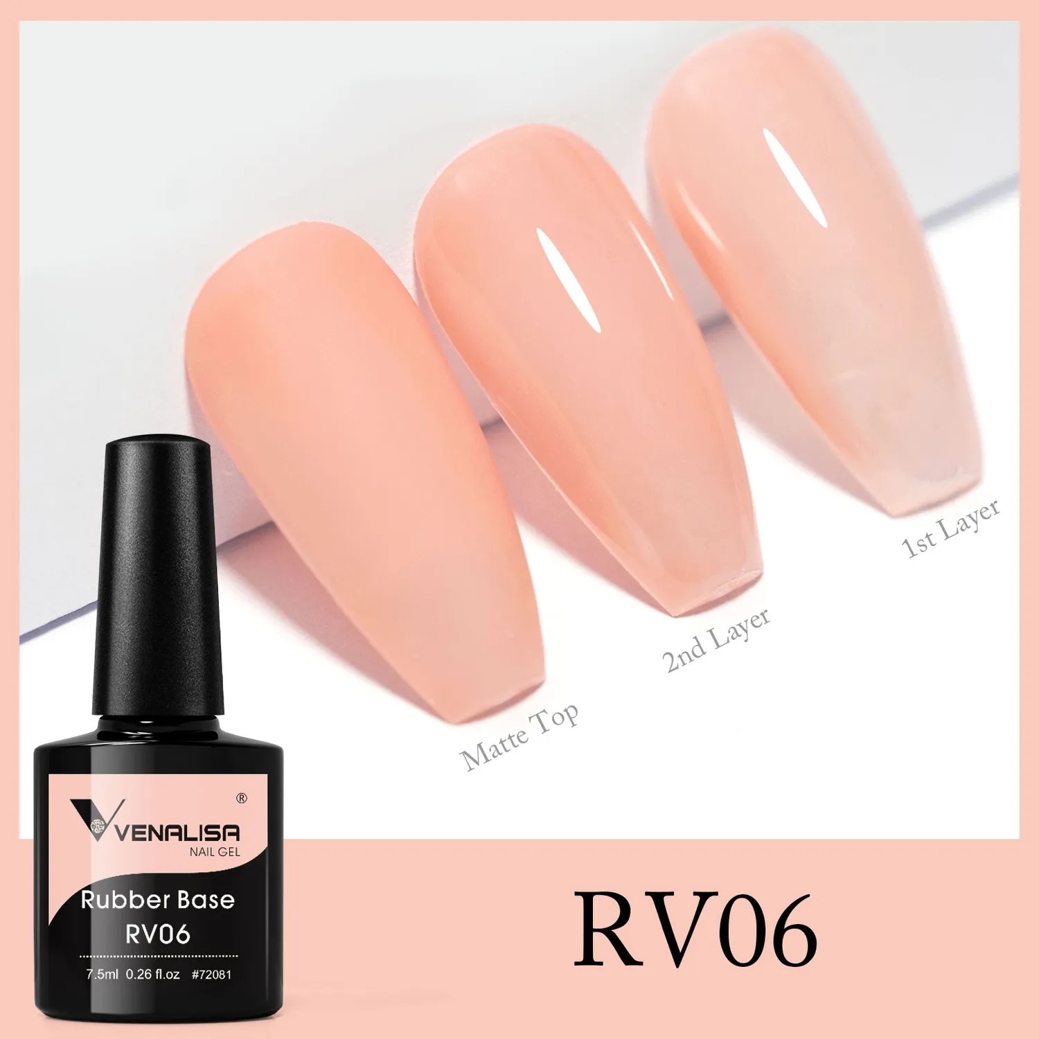 Venalisa Rubber Base Gel Semipermanente 7,5ml Nude